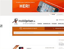 Tablet Screenshot of mobilpriser.dk